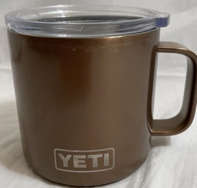 Taza de cobre YETI Rambler 14 OZ tapa deslizante magnética mango de taza de café aislado Foto 1 de 4