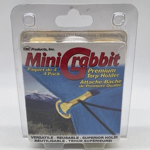 Mini Grabbit Premium Tarp Holders 4 Pack MG100Y Yellow Canopy Tent - Picture 1 of 8