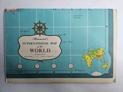 Hammond's International Map of the World on Mercator’s Projection 50”x33” Unfold - Image 1 of 4