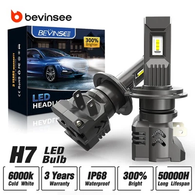 H7 LED Headlight Bulbs Low Beam For Mitsubishi Outlander PHEV 2018-2022 Bright - Image 1 of 4