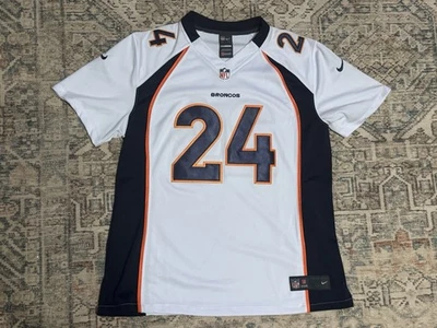 Camiseta deportiva para niños Nike Denver Broncos Champ Bailey # 24 NFL On Field talla XL blanca Foto 1 de 4