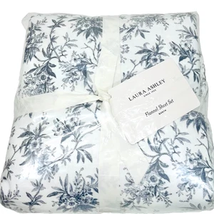 Set lenzuola queen in morbido cotone flanella Laura Ashley Faye toile nero e antracite - Foto 1 di 5