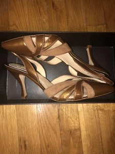 Cole Haan alicia sling bronze patent leather BNIB Women's - Picture 1 of 11
