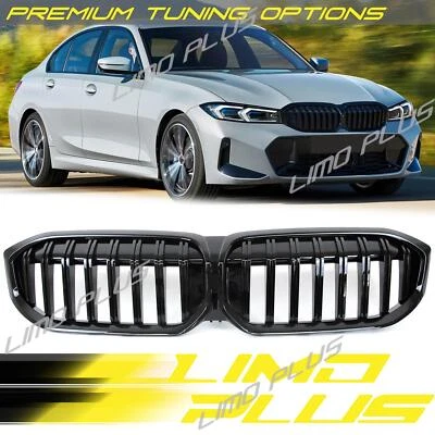 Gloss Black Front Kidney Grill Grille For BMW G20 320i 330i M340i 2023 2024 2025 Foto 1 de 4
