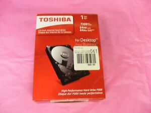 Toshiba P300 1TB 64MB 7200RPM 3.5" Internal Desktop Hard Drive HDWD110