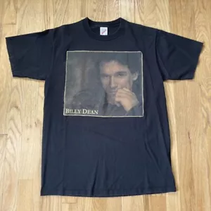 Vintage Billy Dean Concert Tee Shirt Size Large Adult Black Fire in the dark 90s - Picture 1 of 5