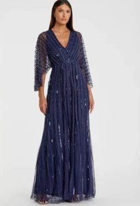 Mac Dugal 93841 Plus Size: 18 Kimono Sleeve Evening Dress Beaded Formal Gown - Picture 1 of 8