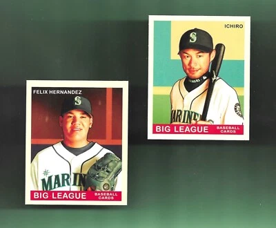 BOTH! 2007 Goudey GREEN/RED BACK MINI # 104/39 ICHIRO/HERNANDEZ SHARP - Imagem 1 de 2