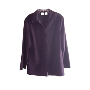 Blazer Studio C donna taglia 8 viola con bottoni spalline misto poliestere - Foto 1 di 11