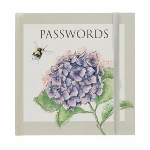 Wrendale Designs Bumblebee and Hydrangea Password Book - Lovely Gift For Women - Picture 1 of 1