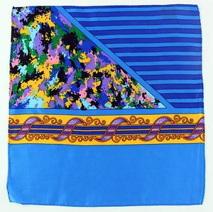 100% Silk Men's Pocket Square Handkerchief Rush Limbaugh Brand Dress Blue Hanky - Picture 1 of 2