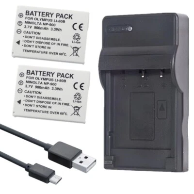 Battery or Charger For Olympus Li-80B T-100 T-110 X-36 X-960 - image 1 of 3
