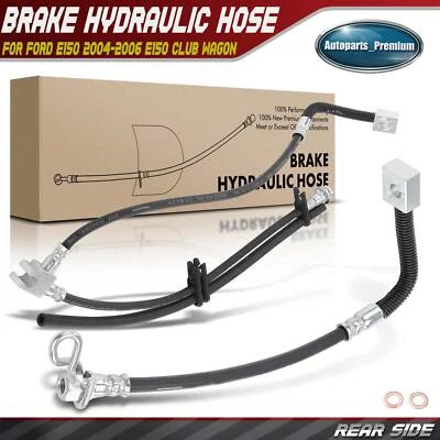 2x Manguera hidráulica de freno trasero para Ford E150 2004-2006 E150 Club Wagon 2004-2005 Foto 1 de 4