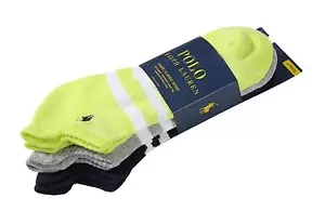 Calcetines deportivos clásicos de corte bajo surtidos Polo Ralph Lauren para hombre - 3 pares 10-13 - Imagen 1 de 3