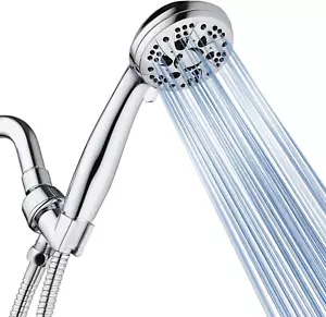 High Pressure 6-Setting 3.5" Chrome Face Handheld Shower with Hose for the Ultim - Picture 1 of 11