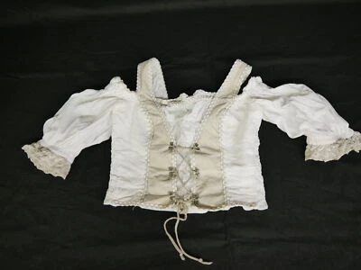 Trachtenmieder mit Schnürung Stretch Borte und Spitze Siebenstein Mieder Gr.36 - Bild 1 von 4