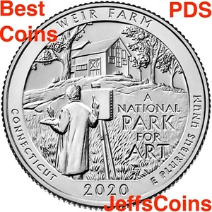 2020 PDS Weir Farm National Historic Site Connecticut Quarter P D S  Best 3 UNC - Picture 1 of 12