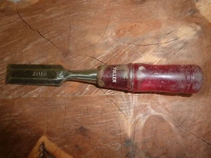 Vintage Fuller Clear Plastic Red Handled Woodworking Chisel 3/4" - Picture 1 of 5