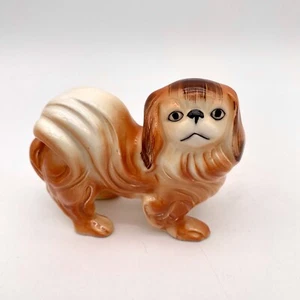Vintage MCM Hand Painted Ceramic Pekingese Dog Figurine Japan - Picture 1 of 9