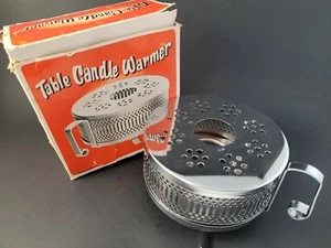 VTG Candle Warmer & Box Silver Tone Hallmark Holiday Christmas  - Picture 1 of 7