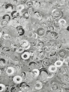 Sequins 2mm Pure White Crystal Translucent Tiny 1/16in Round Flat Choose Pack - Picture 1 of 1