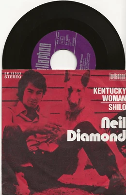 NEIL DIAMOND KENTUCKY WOMAN RARE 1971 SINGLE FROM GERMANY, FAB PIC SLEEVE - Image 1 of 2