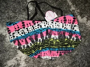 Girls justice flounce rainbow tye dye bikini top size 18 brand new - Picture 1 of 2