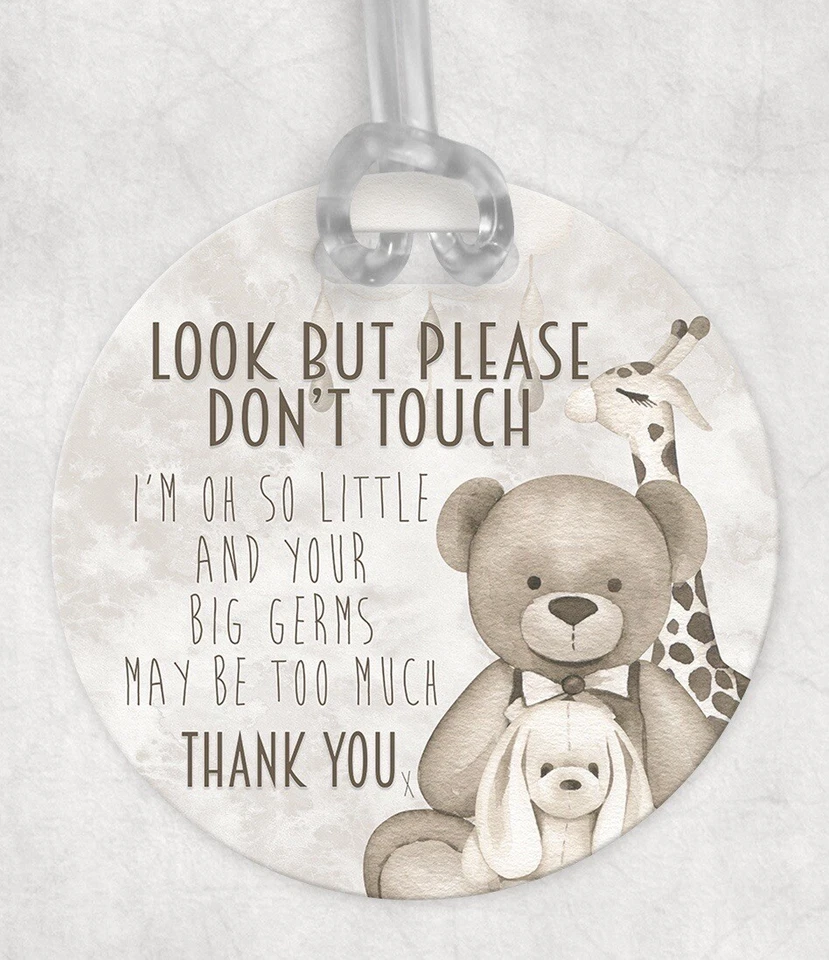 Baby Mädchen Junge Kinderwagenanhänger Don’t Touch Andenken Geschenk Kinderwagenanhänger Autositz