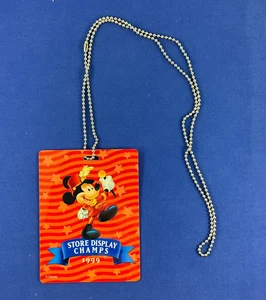 Walt Disney Store Display Champs 1999 Employee Badge Award Mickey Mouse Promo - Picture 1 of 3