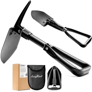 18'' Military Folding Camping Shovel, Offroad Survival High Carbon Steel Shovel - Picture 1 of 6