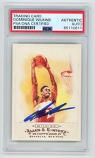 DOMINIQUE WILKINS Signed ALLEN GINTER Atlanta Hawks Basketball Card + PSA Auto