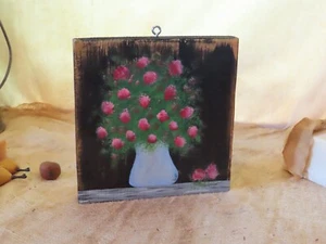 Vintage Reclaimed Wood Block Shelf Setter/Hanger Prim/Farmhouse Hand Painted - Picture 1 of 7