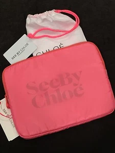 NWT SEE BY CHLOE CALYPSO ZIPTOP POUCH TABLET CASE-PINK - Picture 1 of 7