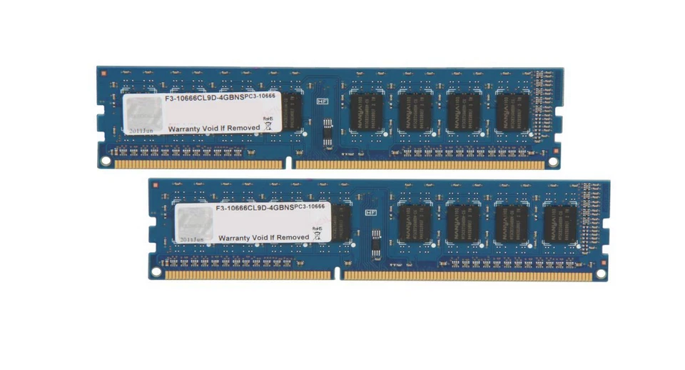 G.SKILL 4GB KIT 2x2GB 240-Pin DDR3 SDRAM DDR3 1333 PC3 10666 Memory - Image 1 of 1