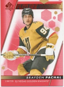 22-23 2022-23 SP Authentic Brayden Pachal ROOKIE RED Future Watch #178-Knights - Picture 1 of 1