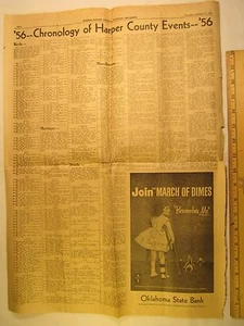 Newspaper Harper County, Oklahoma CHRONOLOGY 1956 Eisenhower Visit [Y59Vb1e] - Picture 1 of 3