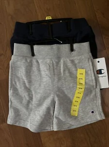 Champion Boys ( 2 Pack) Athletic Wear Shorts Size Small (7/8) Blue And Gray - Picture 1 of 10