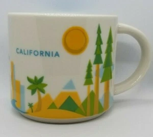 Starbucks You Are Here California 2015 Mug Trees Sun Landscape Graphic 14 fl oz - Foto 1 di 6