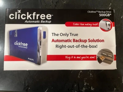 Clickfree Automatic Backup Drive 500GB Never Used in the box - Image 1 of 3