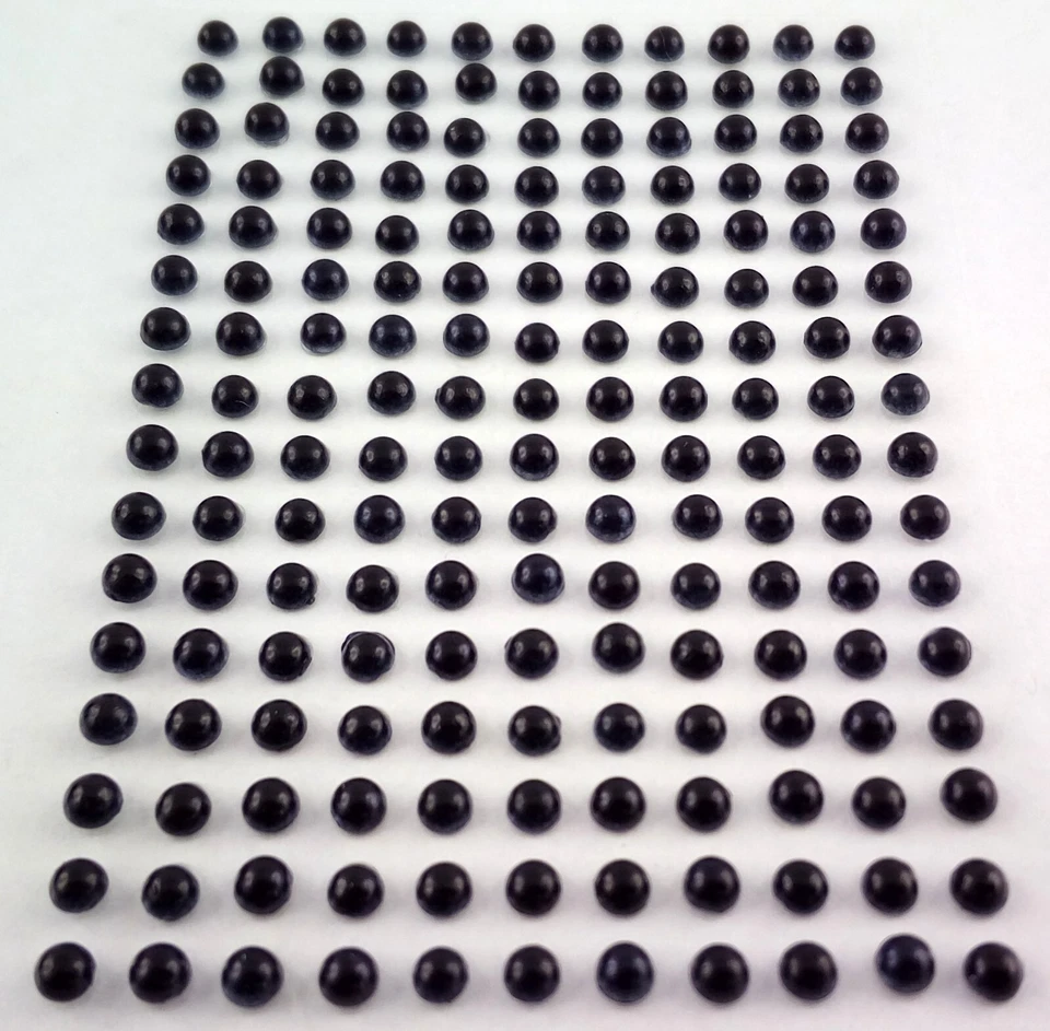 selbstklebende Halbperlen rund 3 mm schwarz - Bild 1 von 1