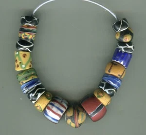 African Trade beads Vintage Antique Venetian glass beads mixed - Picture 1 of 2
