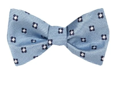 Pajarita para hombre grande y alta con patrón azul claro XL con corbata para bodas Foto 1 de 3