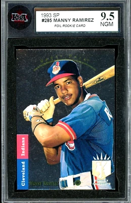 1993 Upper Deck SP Foil #285 MANNY RAMIREZ Rookie KSA 9.5 N-GEM-MINT Indians RC - Image 1 of 2