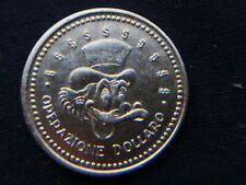 1969 Italy rare silvered COIN DISNEY 1 $ UNCLE SCROOGE MCDUCK Bank of Paperopoli