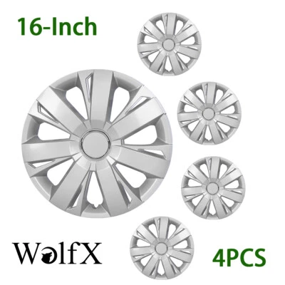 Set of 4 16" Wheel Covers for 2011-2018 Volkswagen Jetta Silver Lacquer Hubcaps - Изображение 1 из 4