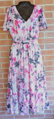 Vintage Kasper Maxi Dress XS Tiered Flowing Cottagecore Fairy Romantic Boho Chic - Image 1 of 4