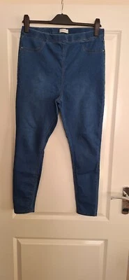 Papaya Denim Size 16 Blue Elasticated Waist Matalan Womens Jeggings - Image 1 of 4