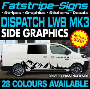 to fit CITROEN DISPATCH MK3 LWB L2 MOUNTAIN GRAPHICS STICKERS STRIPES CAMPER VAN - Picture 1 of 2