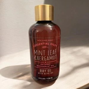 Bath & Body Works Hoja de Menta y Bergamota + Aceite de Menta Natural Aceite Corporal Retirado - Imagen 1 de 2