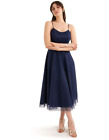 Review Sapphire Sparkle Navy Embellished Sparkly Tulle Formal Midi Dress Size 6